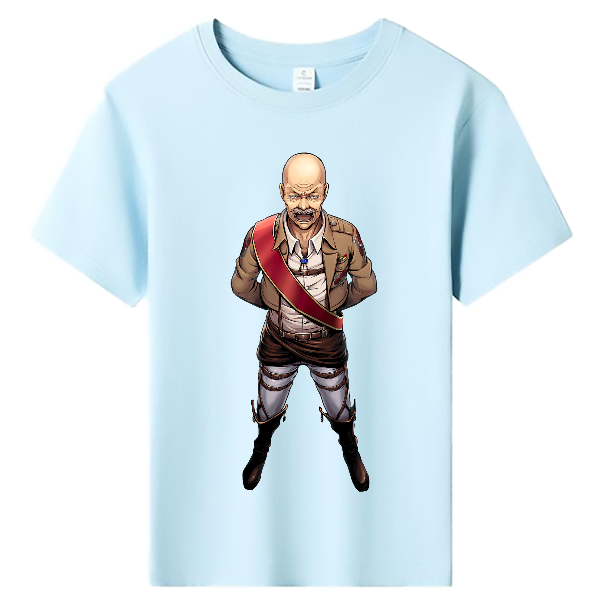 （画像用） 進撃の巨人 ドット·ピクシス Attack on Titan Dot Pixis 綿100％キッズTシャツ（フロントプリント）